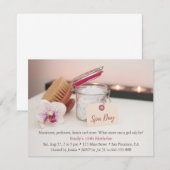 Cartes d'invitation pour une fête d'anniversaire d (Devant / Derrière)