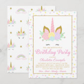 Cartes d'invitation pour une fête d'anniversaire L (Devant / Derrière)