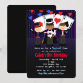 Cartes d'invitation pour une fête d'anniversaire m (Devant / Derrière)