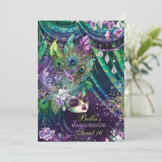 Cartes d'invitation pour une fête d'anniversaire M (Debout devant)