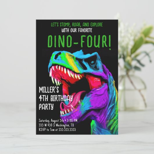 Cartes d'invitation pour une fête d'anniversaire s (Debout devant)