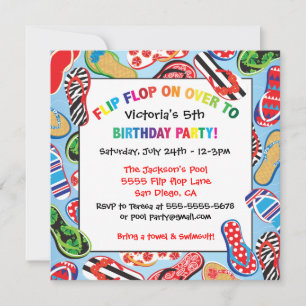 Cartes d'invitation pour une fête d'anniversaire s