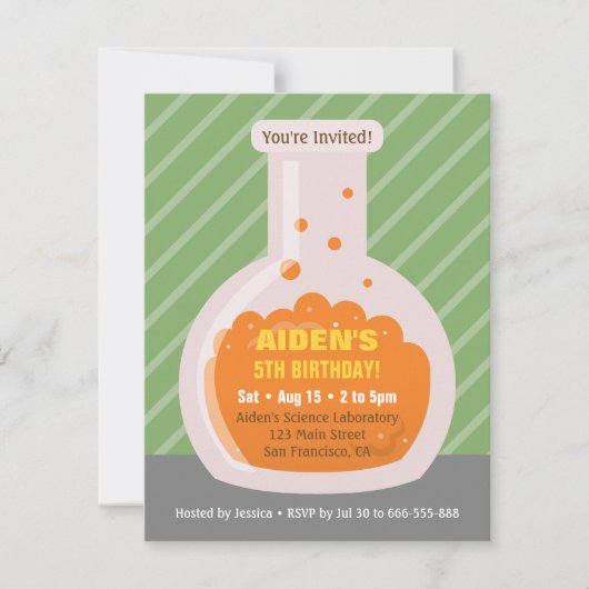 Cartes d'invitation pour une fête d'anniversaire s (Devant)