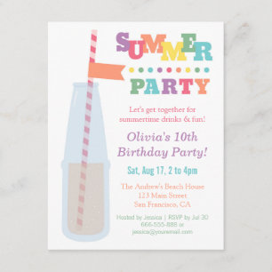 Cartes d'invitation pour une fête d'anniversaire t