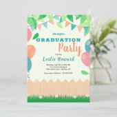 Cartes d'invitation pour une fête dans le jardin (Debout devant)