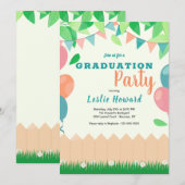 Cartes d'invitation pour une fête dans le jardin (Devant / Derrière)