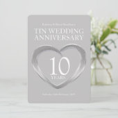 Cartes d'invitation pour une fête de 10 ans de mar (Debout devant)