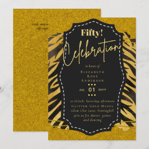 Cartes d'invitation pour une fête de 50 ans paille