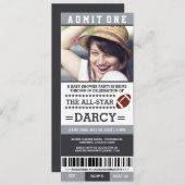 Cartes d'invitation pour une fête de bébé sur le t (Devant / Derrière)