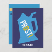 Cartes d'invitation pour une fête de chope de bièr (Devant / Derrière)