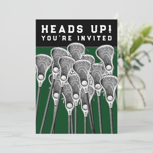 Cartes d'invitation pour une fête de crosse (Debout devant)