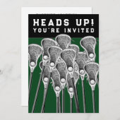 Cartes d'invitation pour une fête de crosse (Devant / Derrière)