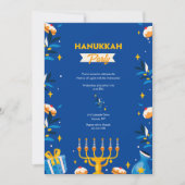 Cartes d'invitation pour une fête de Hanouka (Devant)