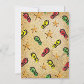 Cartes d'invitation pour une fête de luau sur une (Dos)