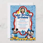Cartes d'invitation pour une fête de naissance de (Dos)