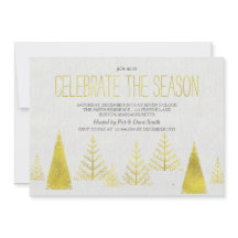 Cartes d'invitation pour une fête de Noël - Arbres