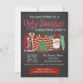 Cartes d'invitation pour une fête de Noël au pull (Devant)