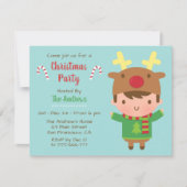 Cartes d'invitation pour une fête de Noël avec un (Devant)