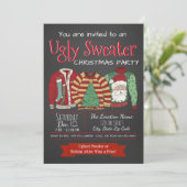 Cartes d'invitation pour une fête de Noël avec un  (Debout devant)
