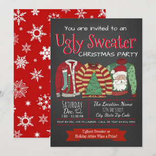 Cartes d'invitation pour une fête de Noël avec un 