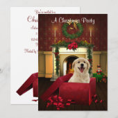 Cartes d'invitation pour une fête de Noël avec un  (Devant / Derrière)