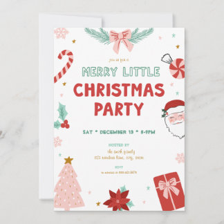 Cartes d'invitation pour une fête de Noël joyeuse