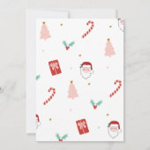 Cartes d'invitation pour une fête de Noël joyeuse (Dos)