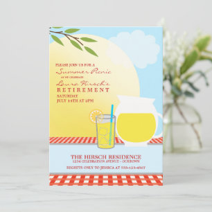 Cartes d'invitation pour une fête de pique-nique e