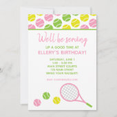 Cartes d'invitation pour une fête de tennis chic (Devant)