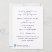 Cartes d'invitation pour une fête de versement de (Dos)