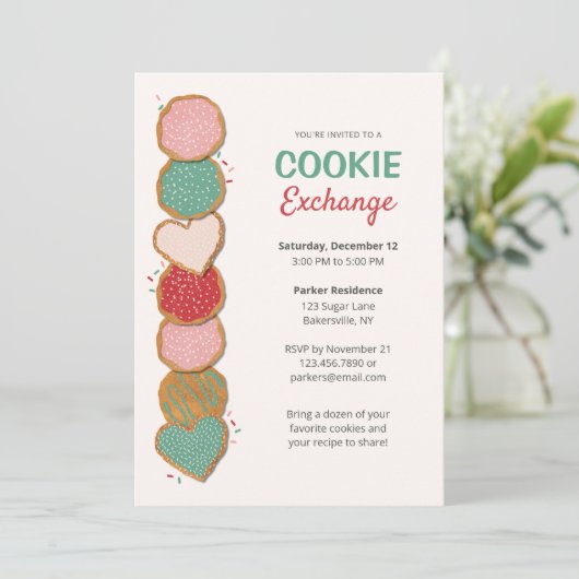 Cartes d'invitation pour une fête d'échange de bis (Debout devant)