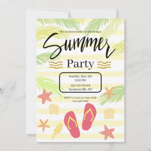 Cartes d'invitation pour une fête d'été