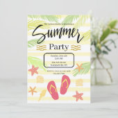 Cartes d'invitation pour une fête d'été (Debout devant)
