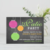 Cartes d'invitation pour une fête d'été sur la ter (Debout devant)