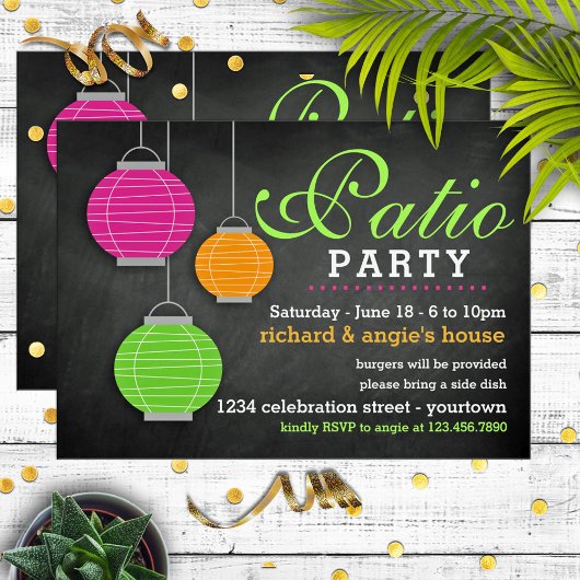 Cartes d'invitation pour une fête d'été sur la ter