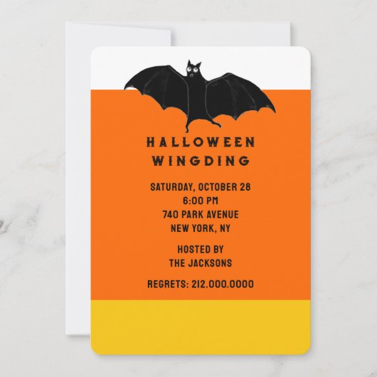 Cartes d'invitation pour une fête d'Halloween (Devant)