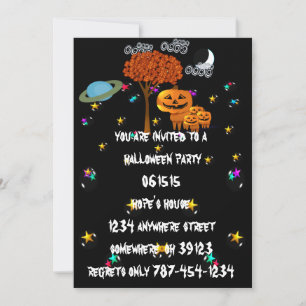 Cartes d'invitation pour une fête d'Halloween avec