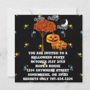 Cartes d'invitation pour une fête d'Halloween avec