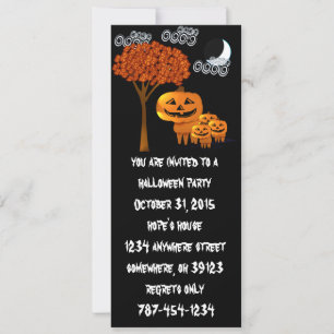 Cartes d'invitation pour une fête d'Halloween avec