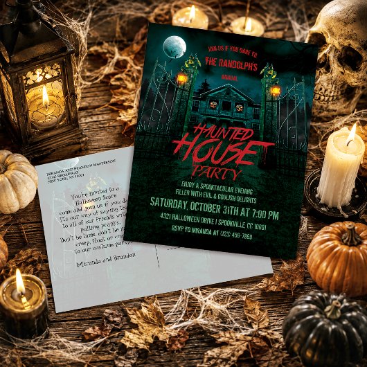 Cartes d'invitation pour une fête d'Halloween avec