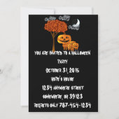Cartes d'invitation pour une fête d'Halloween avec (Devant)
