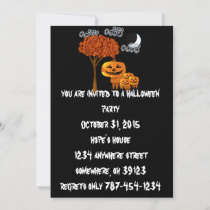 Cartes d'invitation pour une fête d'Halloween avec