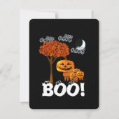 Cartes d'invitation pour une fête d'Halloween avec (Dos)