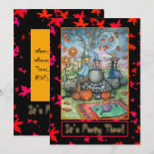 Cartes d'invitation pour une fête d'Halloween Fête (Devant / Derrière)