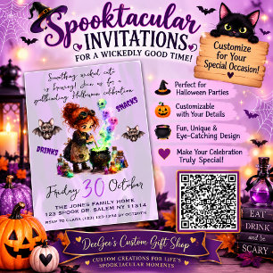 Cartes d'invitation pour une fête d'Halloween Spoo