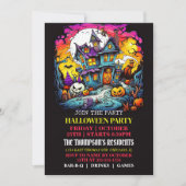 Cartes d'invitation pour une fête Halloween dans u (Devant)