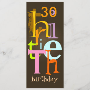 Cartes d'invitation pour une fête pour un trentièm