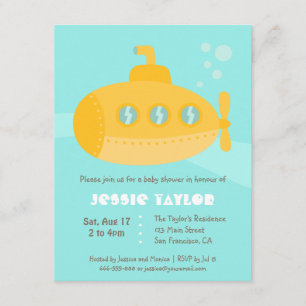 Cartes d'invitation pour une fête prénatale avec u