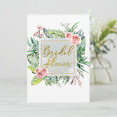 Cartes d'invitation pour une fête prénuptiale flor (Debout devant)