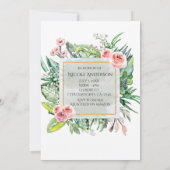 Cartes d'invitation pour une fête prénuptiale flor (Dos)